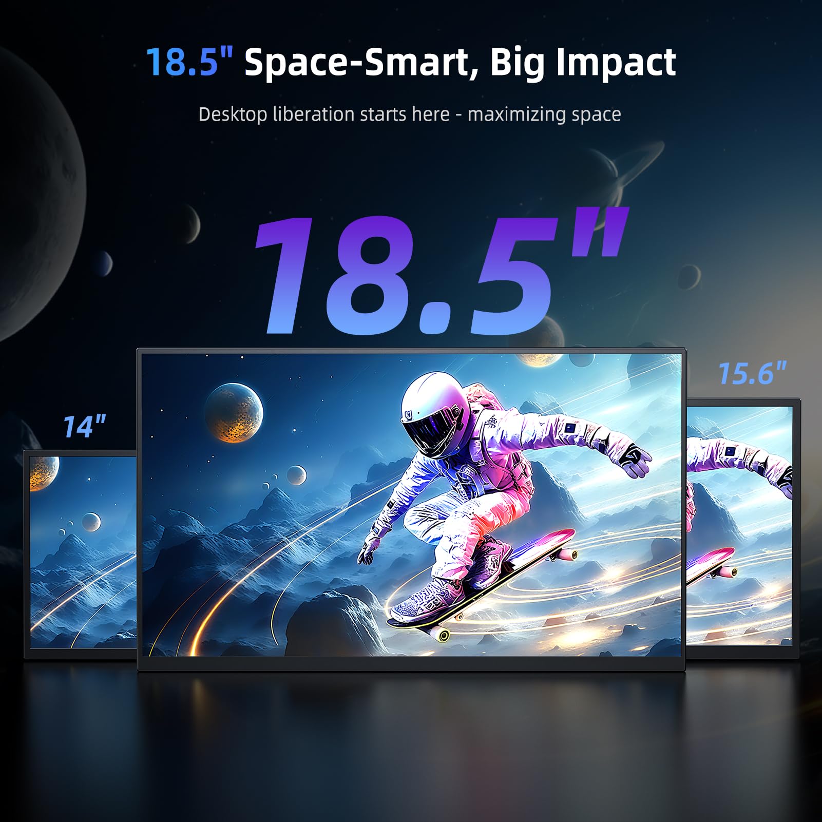 Amazon.co.jp: ポータブルモニター 18.5インチ | 120HZ 1ms ゲーミング
